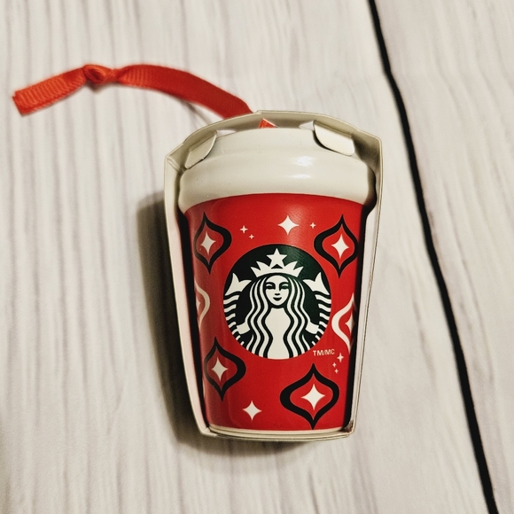 Starbucks Other - NWT 2023 Starbucks Holiday Ceramic Red Cup Christmas Tree Ornament
